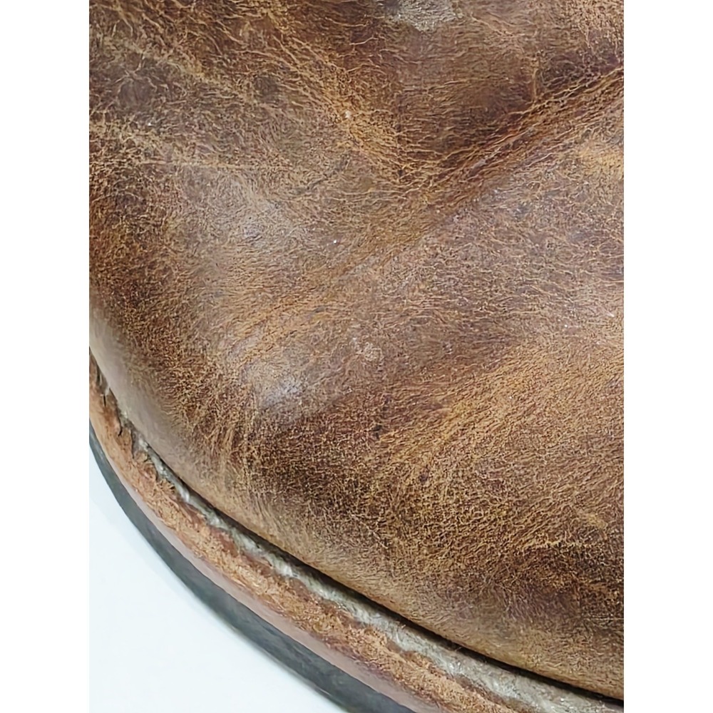 Frye 77300 Tan Brown Leather Boot Riding Moto Harness Women Biker 10 M Used RARE - Picture 13 of 16